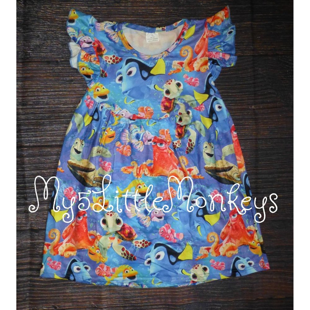Boutique Finding Nemo Girls Sleeveless Dress